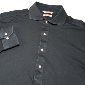 SUITSUPPLY Egyptian Cotton Extra Slim Fit Green Long Sleeve Shirt Mens 17 17.5